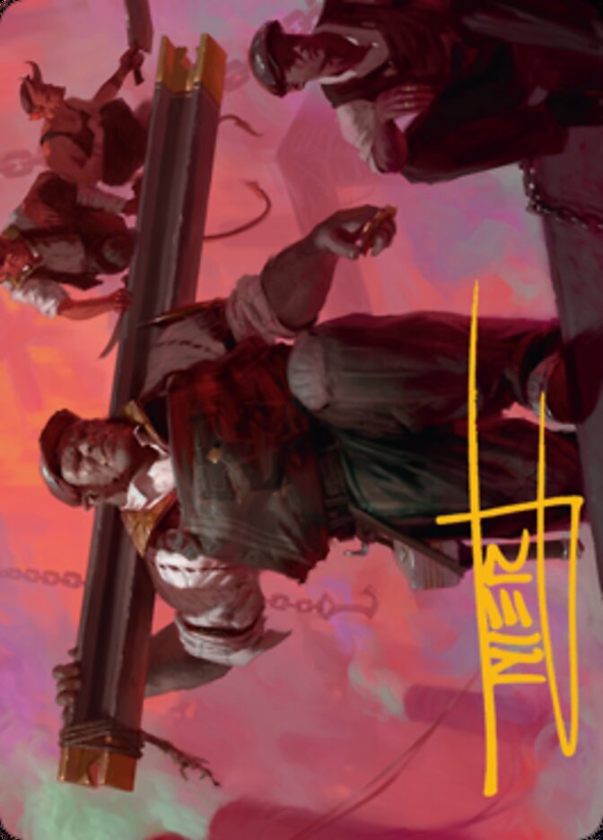 The Beamtown Bullies Art Card (Gold-Stamped Signature) [Streets of New Capenna Art Series] | Gear Gaming Fayetteville