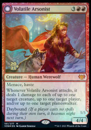 Volatile Arsonist // Dire-Strain Anarchist [Innistrad: Crimson Vow Prerelease Promos] | Gear Gaming Fayetteville