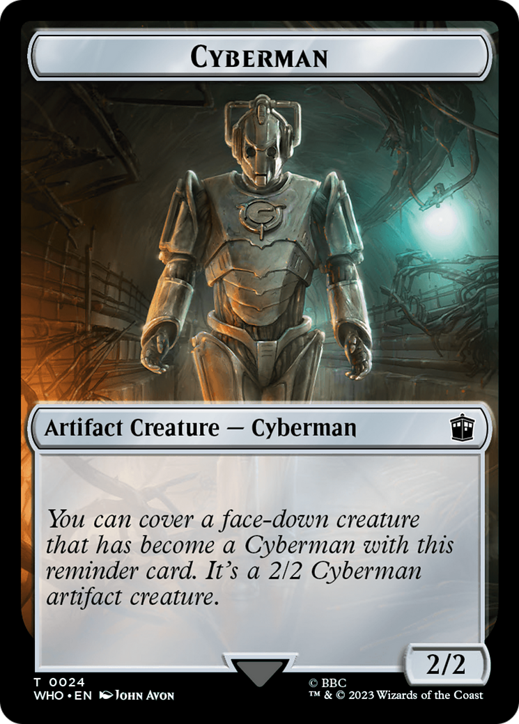 Human Noble // Cyberman Double-Sided Token [Doctor Who Tokens] | Gear Gaming Fayetteville