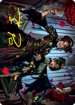 Falkenrath Celebrants 2 Art Card (Gold-Stamped Signature) [Innistrad: Crimson Vow Art Series] | Gear Gaming Fayetteville