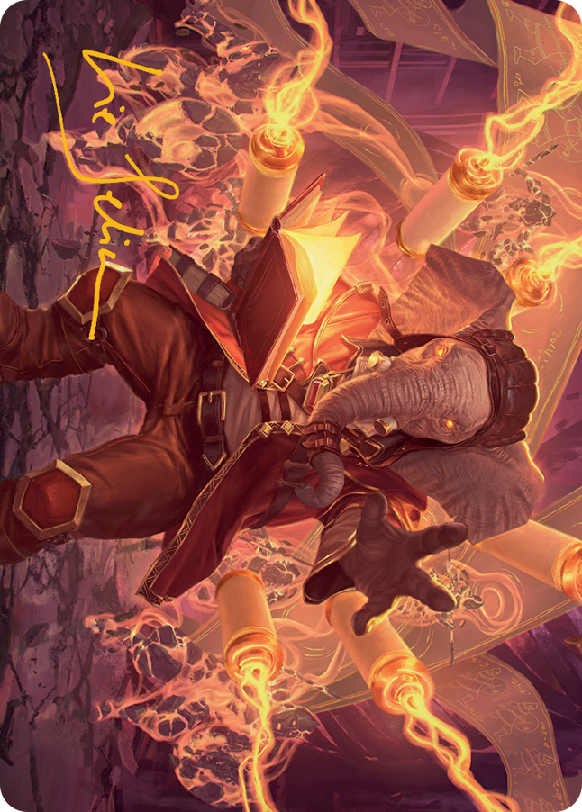 Quintorius, Loremaster Art Card (52) (Gold-Stamped Signature) [March of the Machine Art Series] | Gear Gaming Fayetteville