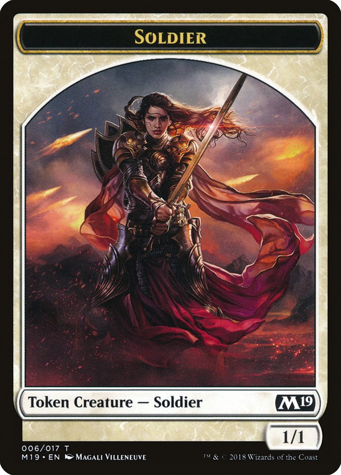 Soldier Token [Core Set 2019 Tokens] | Gear Gaming Fayetteville