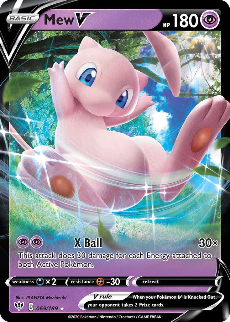 Mew V (069/189) (Jumbo Card) [Sword & Shield: Darkness Ablaze] | Gear Gaming Fayetteville