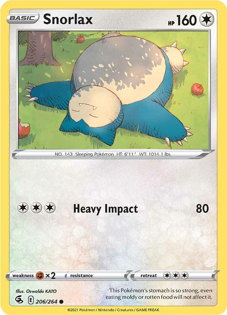 Snorlax (206/264) [Sword & Shield: Fusion Strike] | Gear Gaming Fayetteville