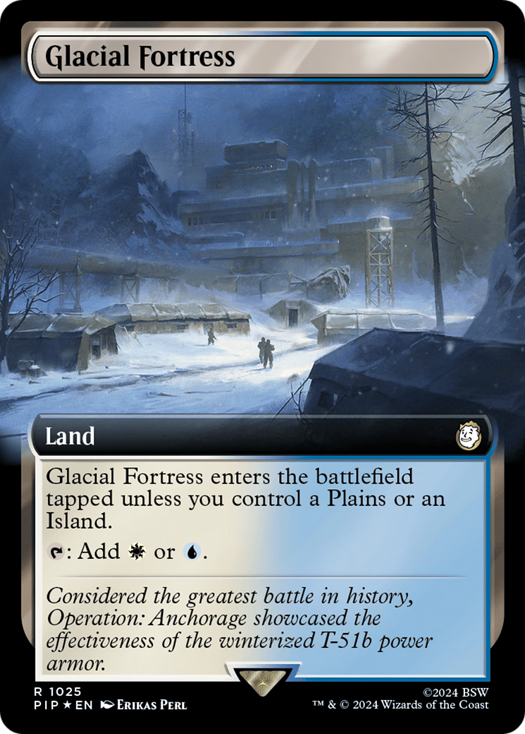 Glacial Fortress (Extended Art) (Surge Foil) [Fallout] | Gear Gaming Fayetteville