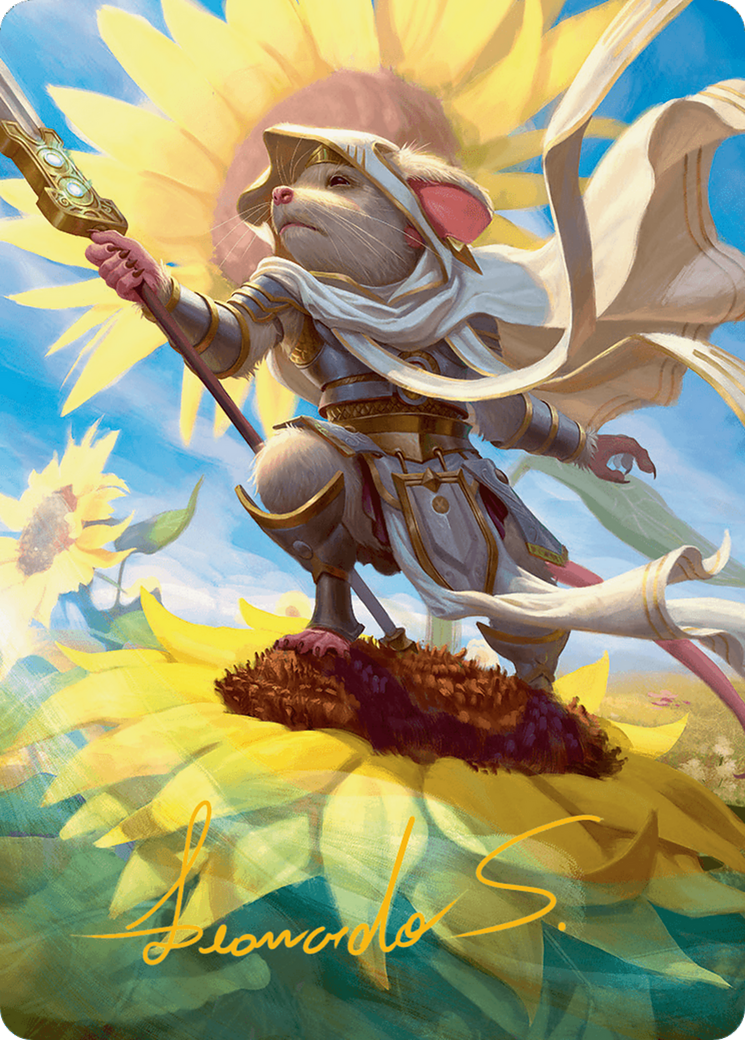 Elspeth, Sun's Champion Art Card (Gold-Stamped Signature) [Bloomburrow Art Series] | Gear Gaming Fayetteville