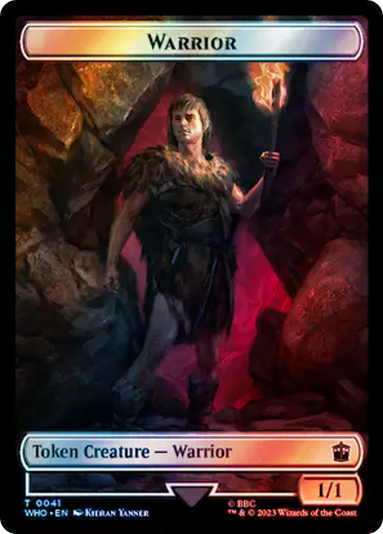 Warrior // Clue (0053) Double-Sided Token (Surge Foil) [Doctor Who Tokens] | Gear Gaming Fayetteville