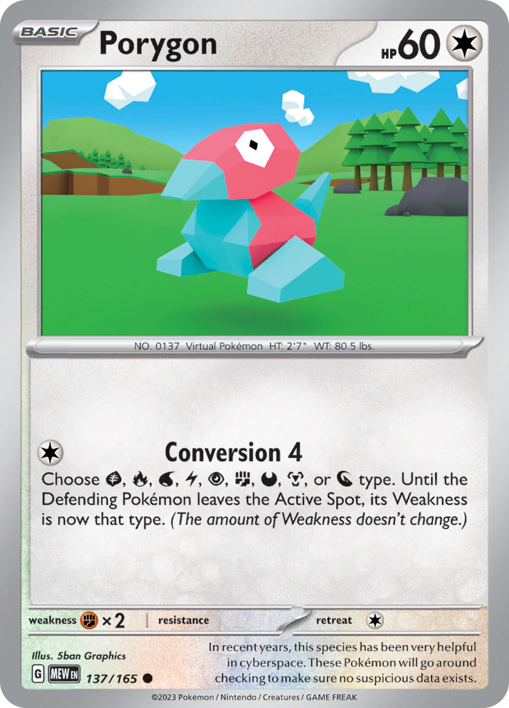 Porygon (137/165) [Scarlet & Violet 151] | Gear Gaming Fayetteville