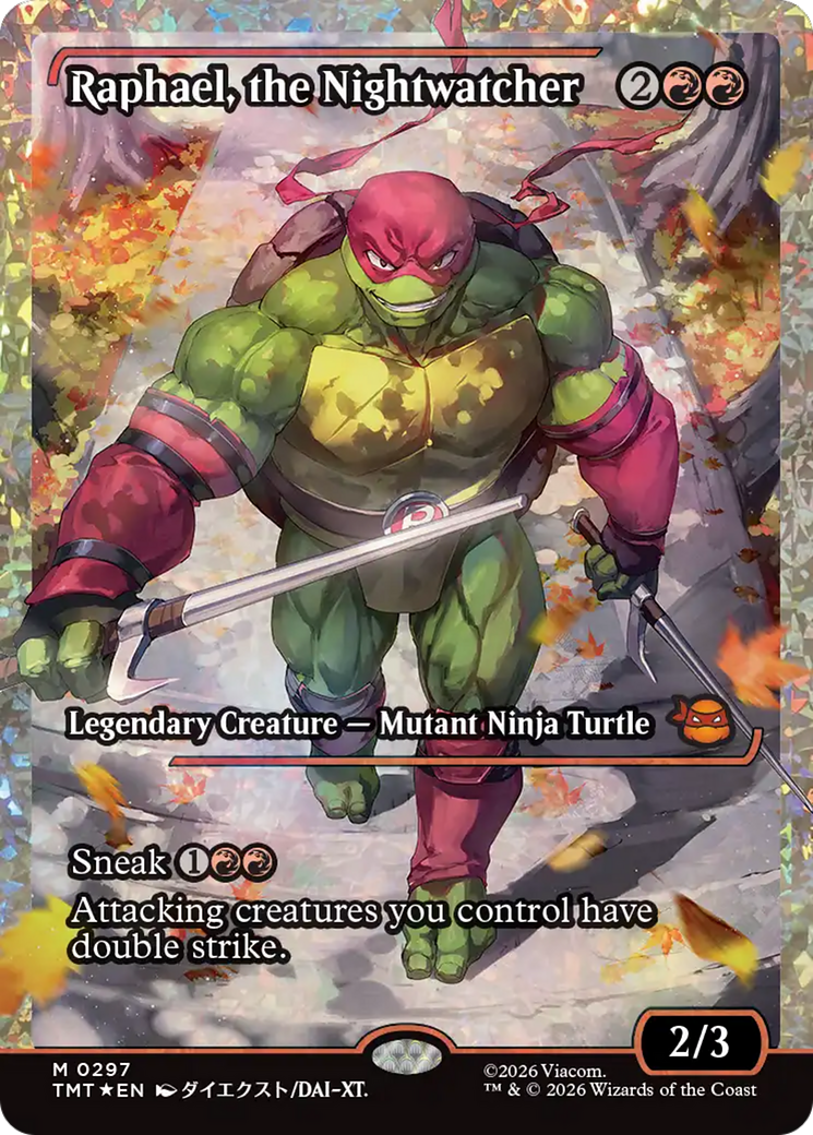 Raphael, the Nightwatcher (Showcase) (Fracture Foil) [Teenage Mutant Ninja Turtles] | Gear Gaming Fayetteville