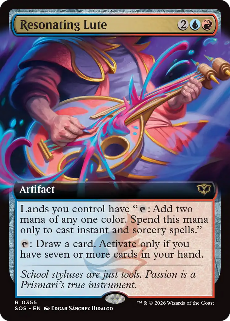 Resonating Lute (Extended Art) [Secrets of Strixhaven] | Gear Gaming Fayetteville