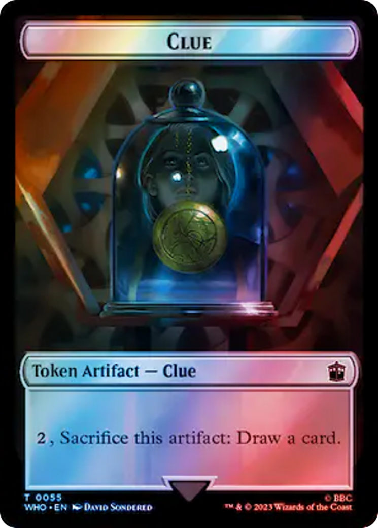 Human (0038) // Clue (0055) Double-Sided Token (Surge Foil) [Doctor Who Tokens] | Gear Gaming Fayetteville