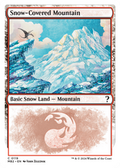 Snow-Covered Mountain (White Border) [Mystery Booster 2] | Gear Gaming Fayetteville