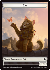 Elf Warrior // Cat (001) Doubled-Sided Token [Foundations Tokens] | Gear Gaming Fayetteville