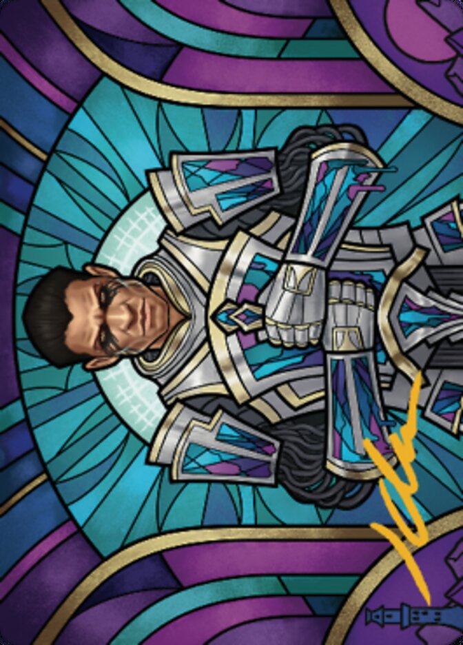 Aron, Benalia's Ruin Art Card (Gold-Stamped Signature) [Dominaria United Art Series] | Gear Gaming Fayetteville