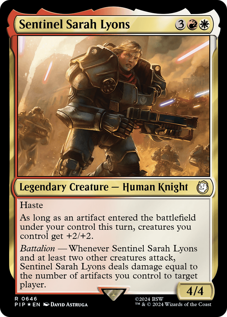 Sentinel Sarah Lyons (Surge Foil) [Fallout] | Gear Gaming Fayetteville