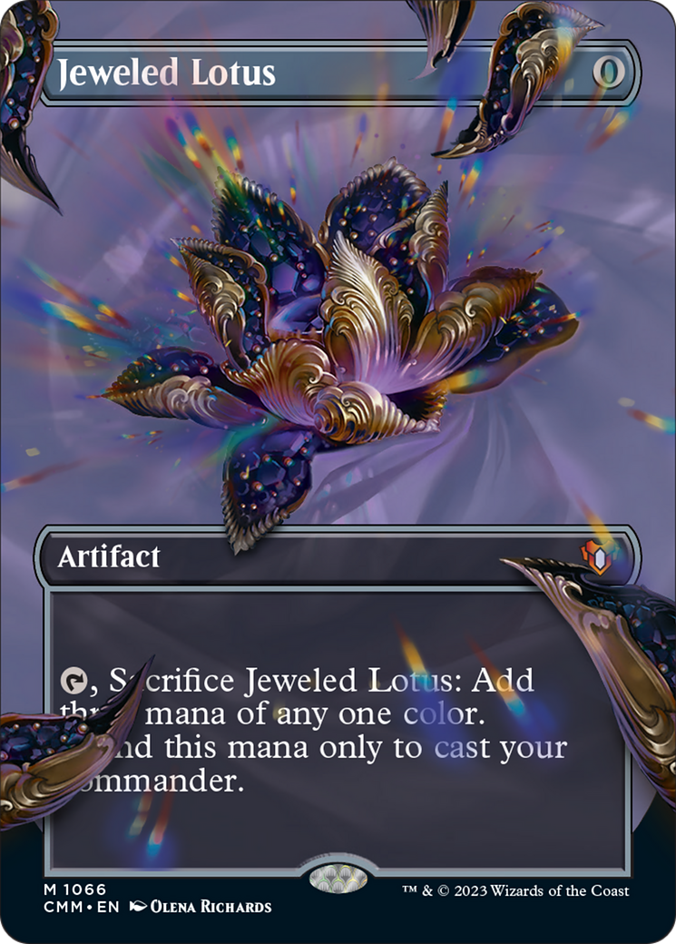 Jeweled Lotus (Borderless Textured Foil Frame Break) [Commander Masters] | Gear Gaming Fayetteville