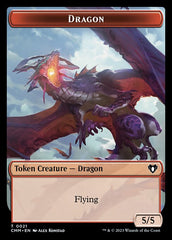 Human Soldier // Dragon (0021) Double-Sided Token [Commander Masters Tokens] | Gear Gaming Fayetteville