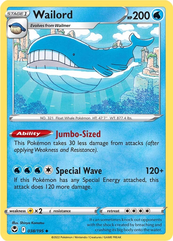 Wailord (038/195) [Sword & Shield: Silver Tempest] | Gear Gaming Fayetteville