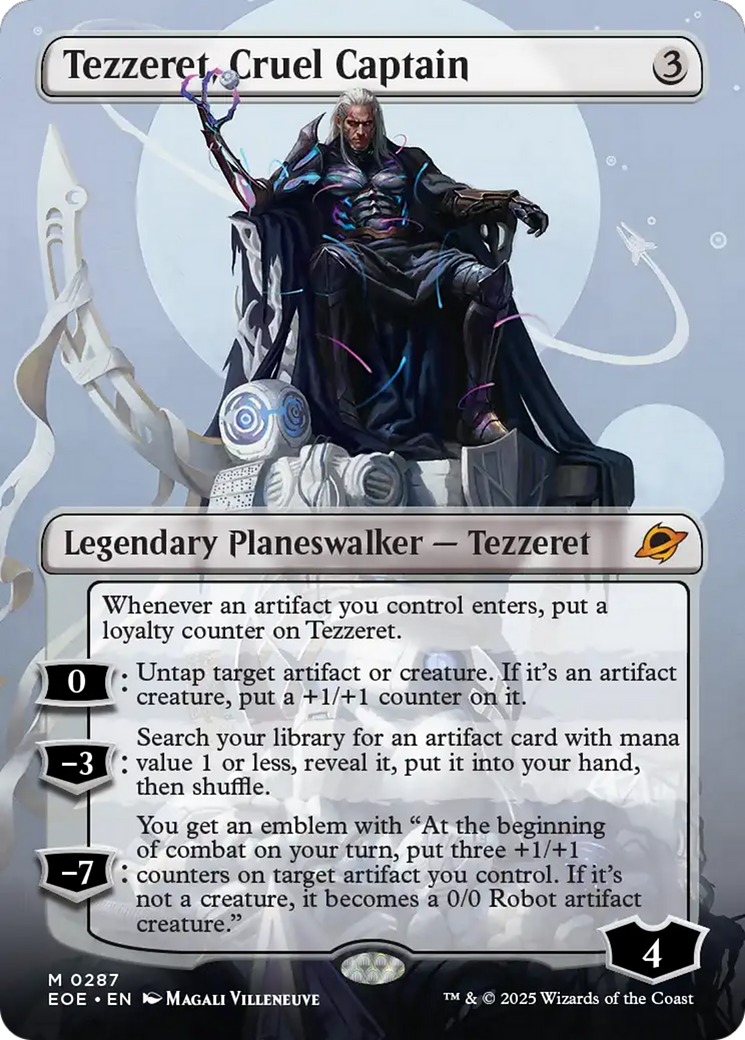 Tezzeret, Cruel Captain (Borderless) [Edge of Eternities] | Gear Gaming Fayetteville