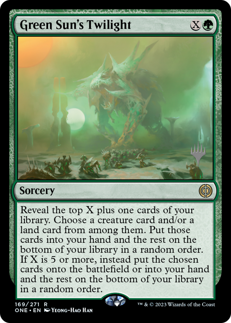 Green Sun's Twilight (Promo Pack) [Phyrexia: All Will Be One Promos] | Gear Gaming Fayetteville