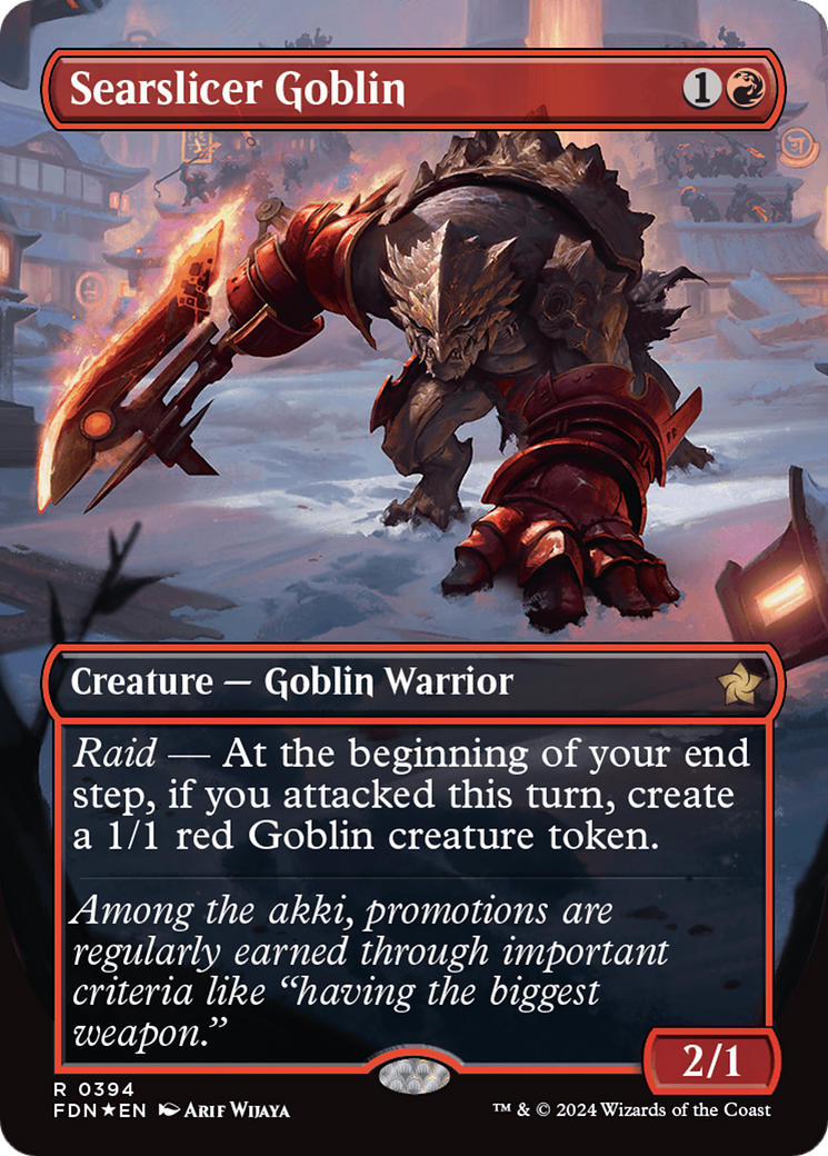 Searslicer Goblin (Borderless) (Mana Foil) [Foundations] | Gear Gaming Fayetteville