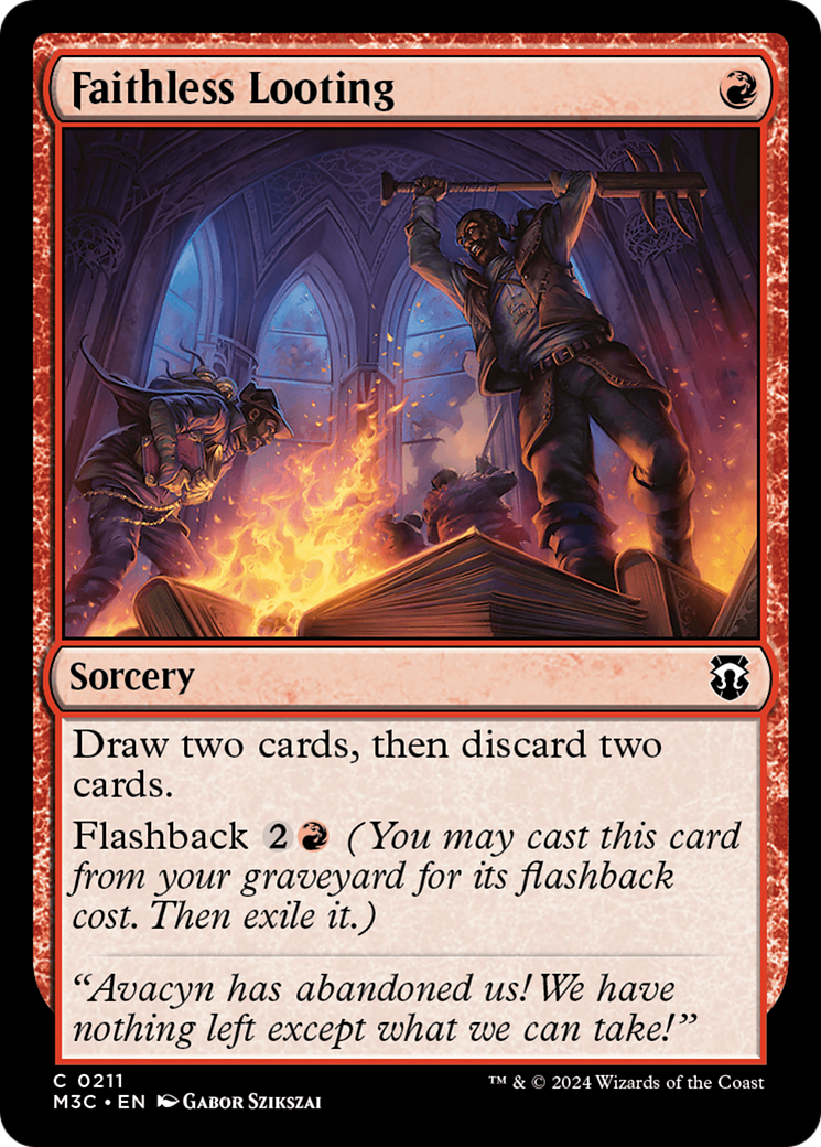 Faithless Looting (Ripple Foil) [Modern Horizons 3 Commander] | Gear Gaming Fayetteville