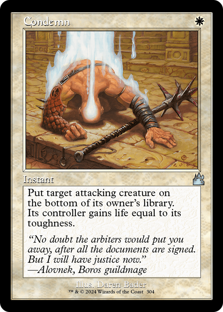 Condemn (Retro Frame) [Ravnica Remastered] | Gear Gaming Fayetteville