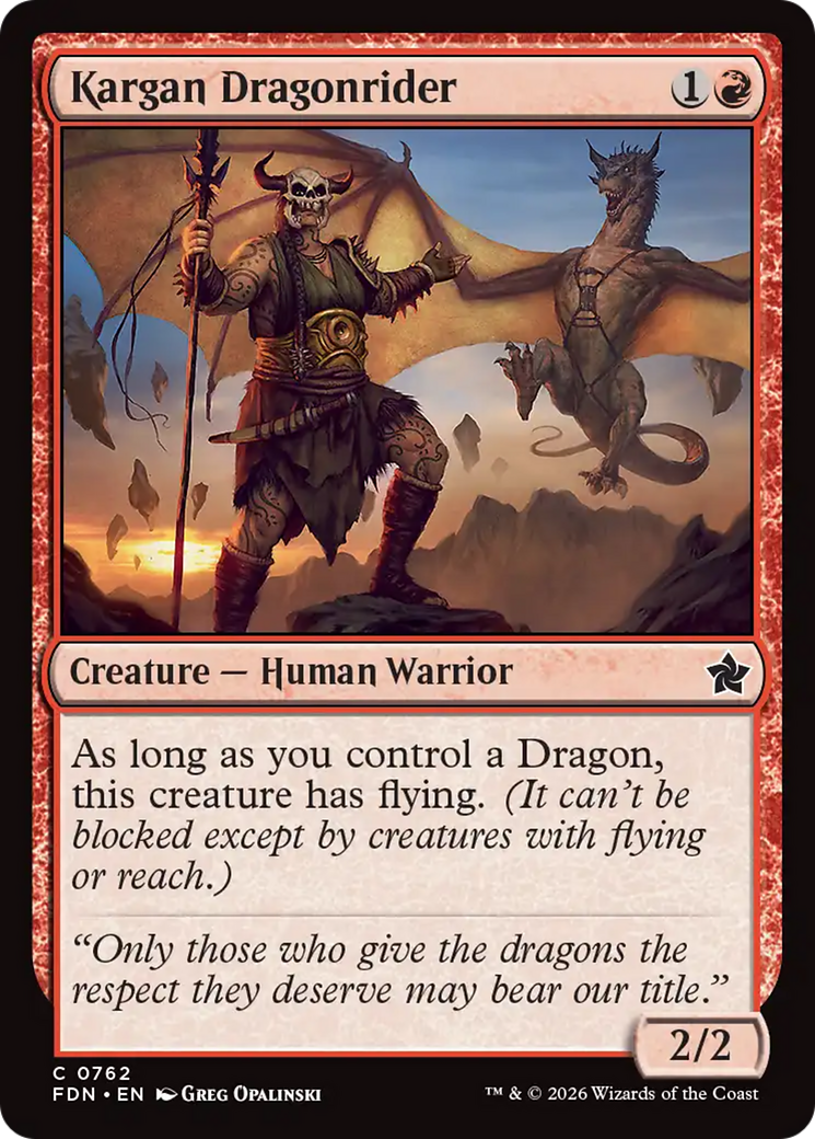Kargan Dragonrider (0762) [Foundations] | Gear Gaming Fayetteville