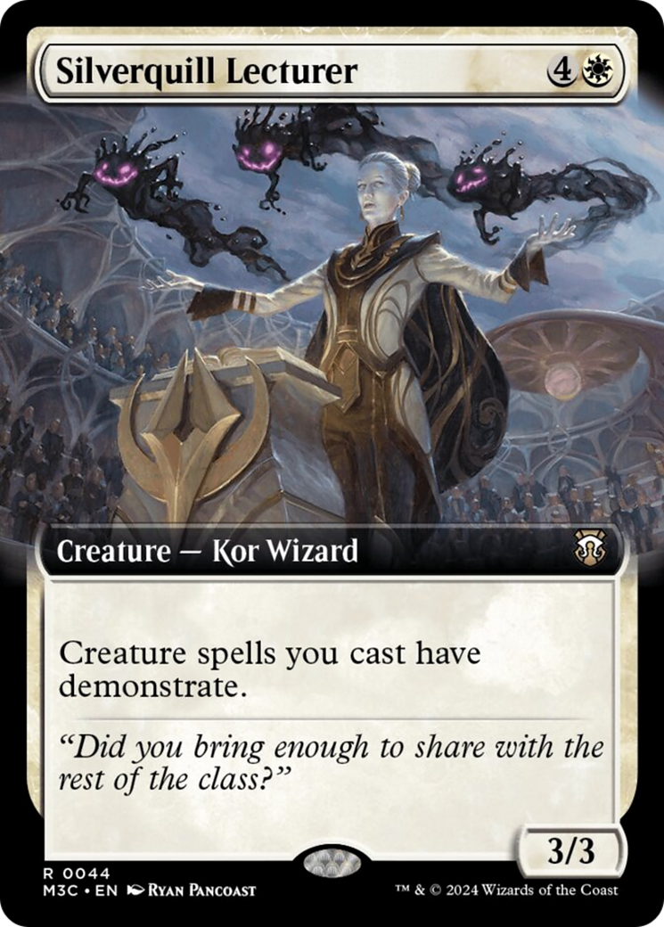 Silverquill Lecturer (Extended Art) (Ripple Foil) [Modern Horizons 3 Commander] | Gear Gaming Fayetteville