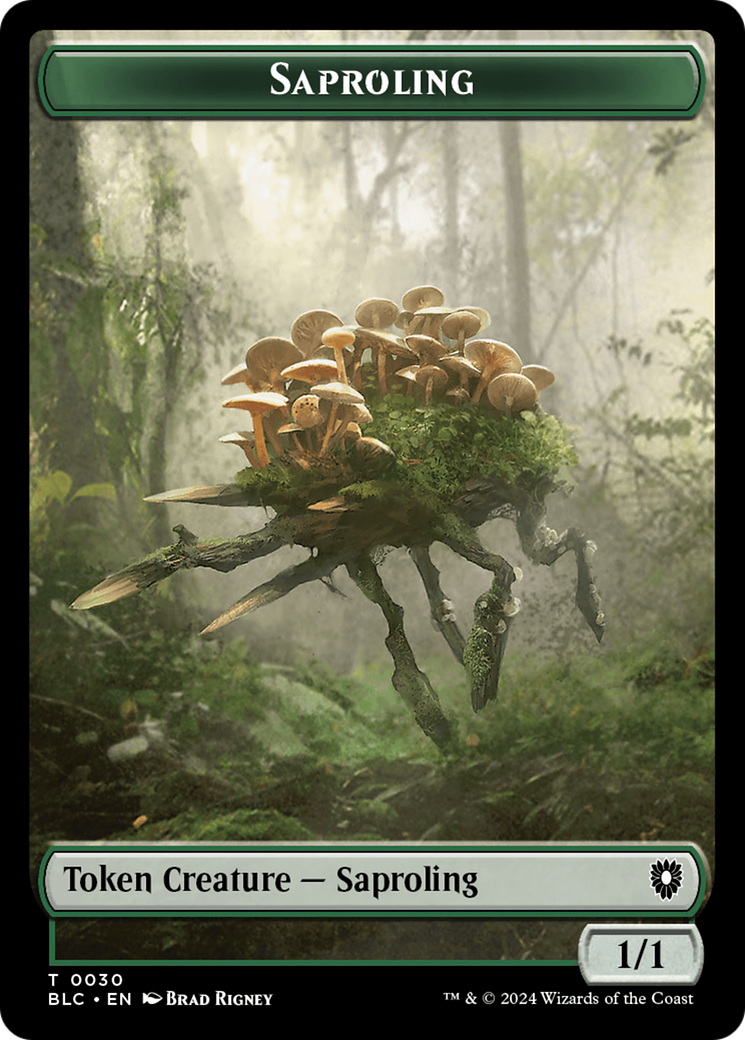 Hamster // Saproling Double-Sided Token [Bloomburrow Commander Tokens] | Gear Gaming Fayetteville