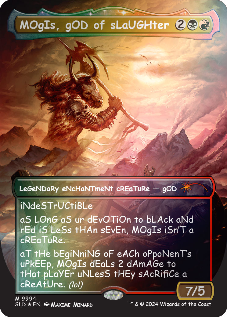 MOgIs, gOD of sLaUGHter (9994) (Rainbow Foil) [Secret Lair Drop Series] | Gear Gaming Fayetteville