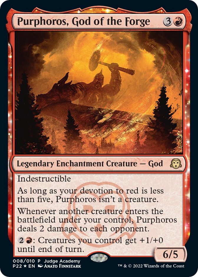 Purphoros, God of the Forge [Judge Gift Cards 2022] | Gear Gaming Fayetteville