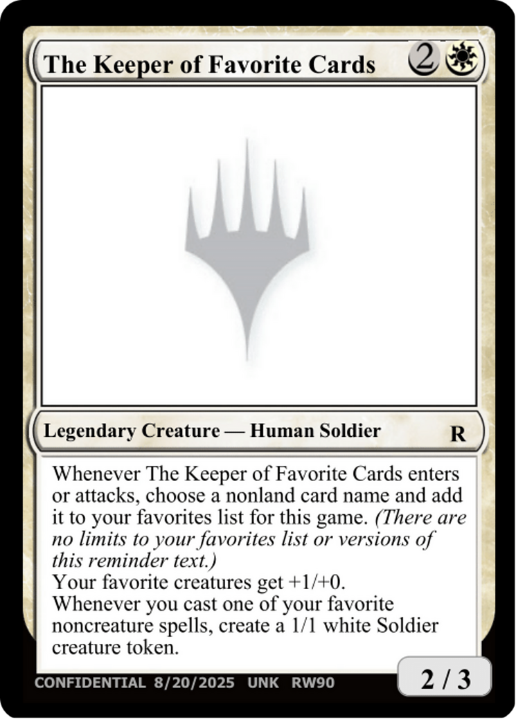 The Keeper of Favorite Cards (8/20/2025) [Unknown Event] | Gear Gaming Fayetteville