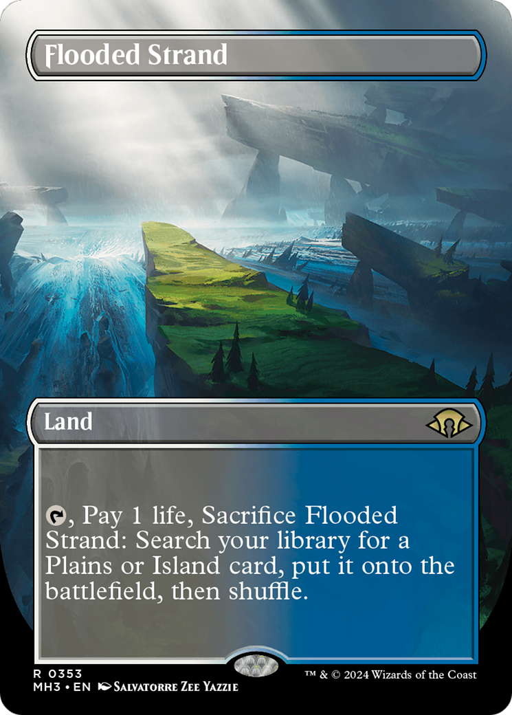 Flooded Strand (Borderless) [Modern Horizons 3] | Gear Gaming Fayetteville