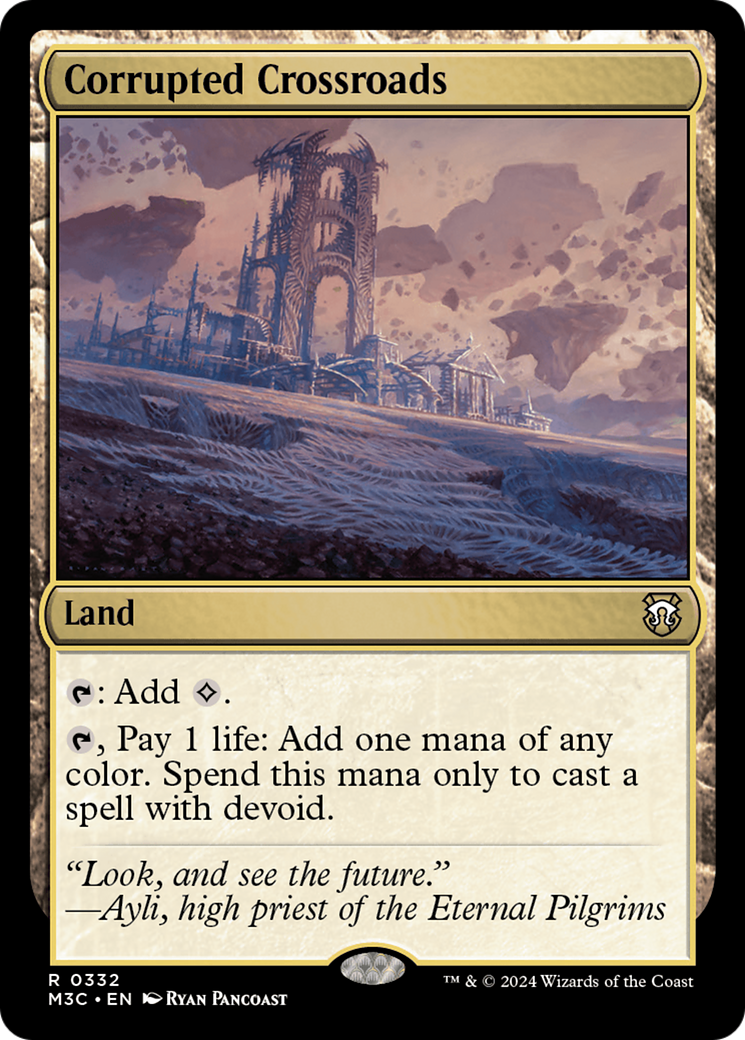 Corrupted Crossroads (Ripple Foil) [Modern Horizons 3 Commander] | Gear Gaming Fayetteville