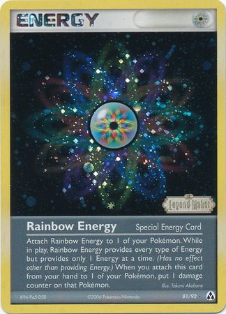 Rainbow Energy (81/92) (Stamped) [EX: Legend Maker] | Gear Gaming Fayetteville