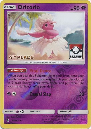 Oricorio (55/145) (League Promo 4th Place) [Sun & Moon: Guardians Rising] | Gear Gaming Fayetteville