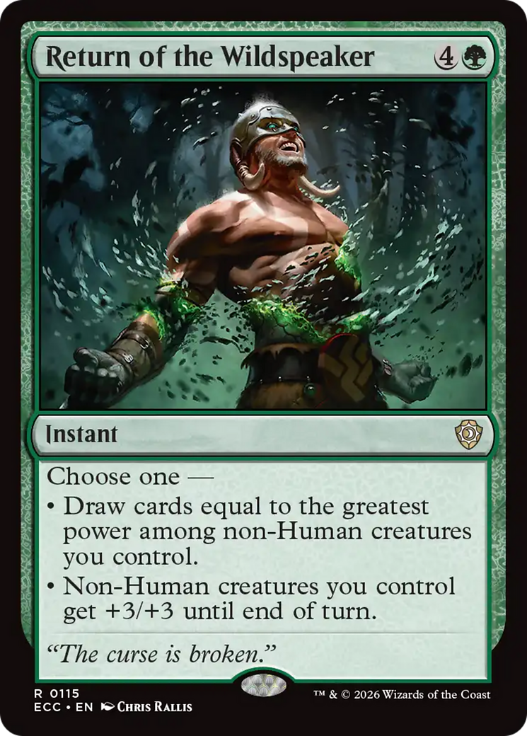 Return of the Wildspeaker [Lorwyn Eclipsed Commander] | Gear Gaming Fayetteville