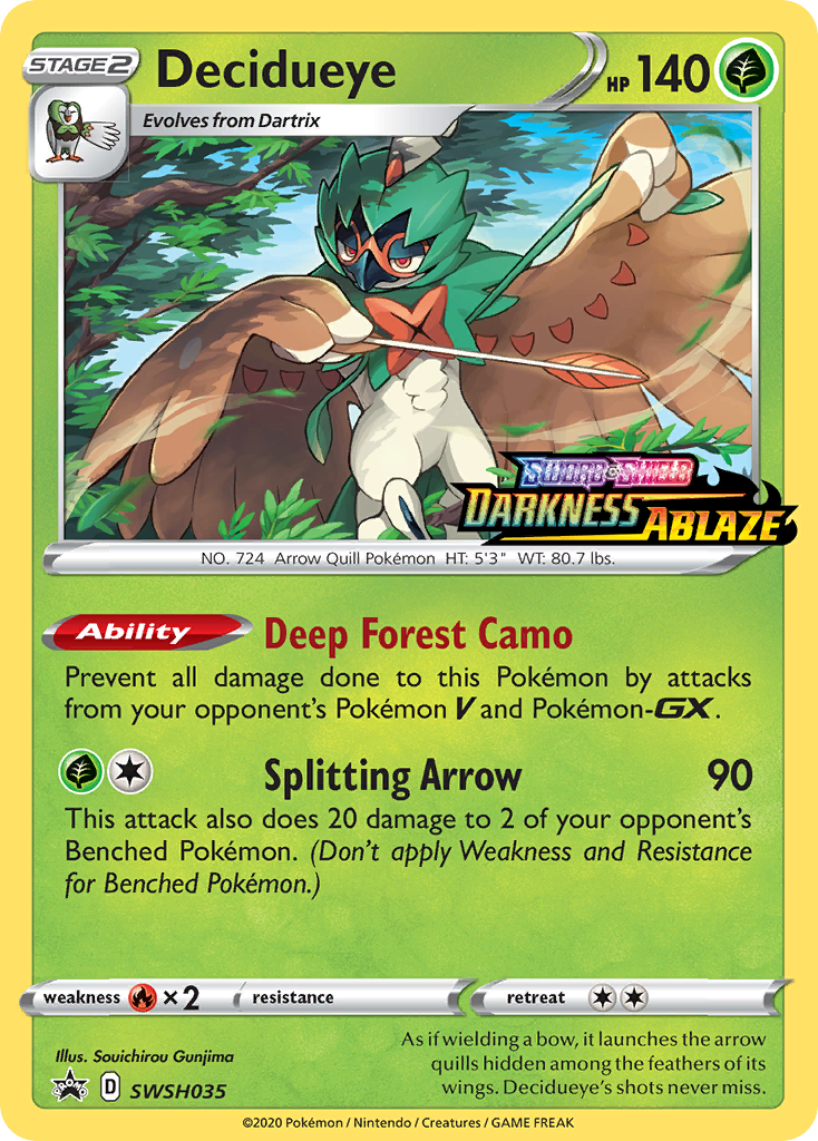 Decidueye (SWSH035) (Prerelease Promo) [Sword & Shield: Black Star Promos] | Gear Gaming Fayetteville