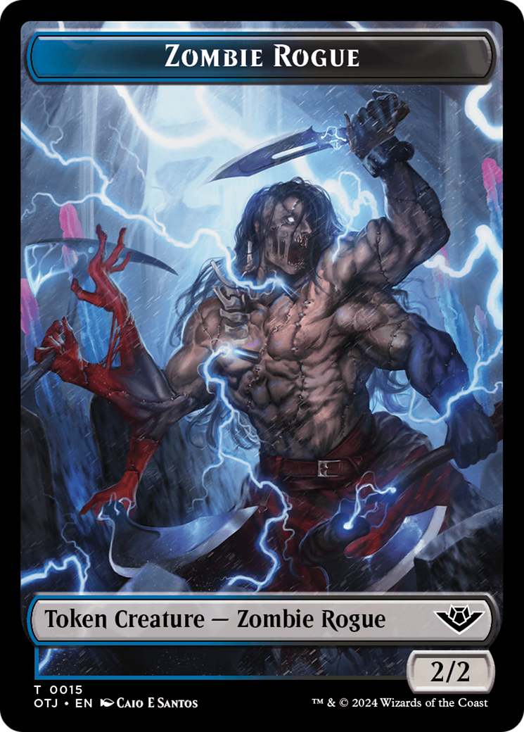 Mercenary // Zombie Rogue Double-Sided Token [Outlaws of Thunder Junction Tokens] | Gear Gaming Fayetteville