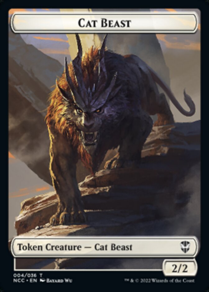 Soldier (09) // Cat Beast Double-Sided Token [Streets of New Capenna Commander Tokens] | Gear Gaming Fayetteville
