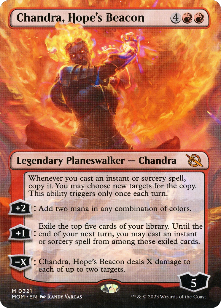 Chandra, Hope's Beacon (Borderless Alternate Art) [March of the Machine] | Gear Gaming Fayetteville