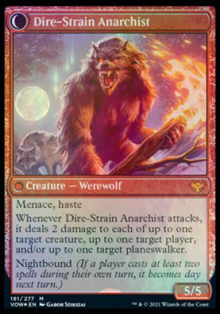 Volatile Arsonist // Dire-Strain Anarchist [Innistrad: Crimson Vow Prerelease Promos] | Gear Gaming Fayetteville