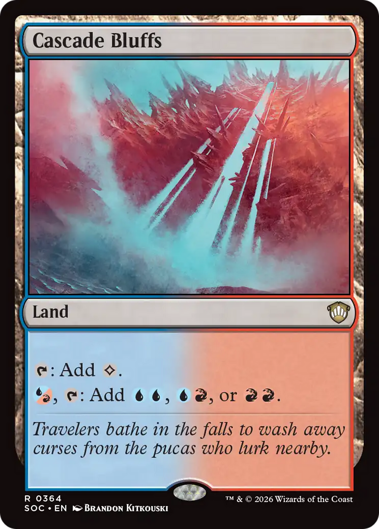 Cascade Bluffs [Secrets of Strixhaven Commander] | Gear Gaming Fayetteville