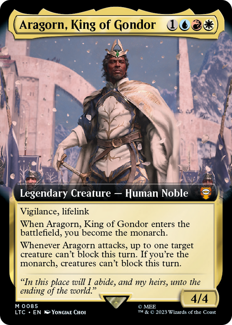 Aragorn, King of Gondor (Extended Art) [The Lord of the Rings: Tales of Middle-Earth Commander] | Gear Gaming Fayetteville