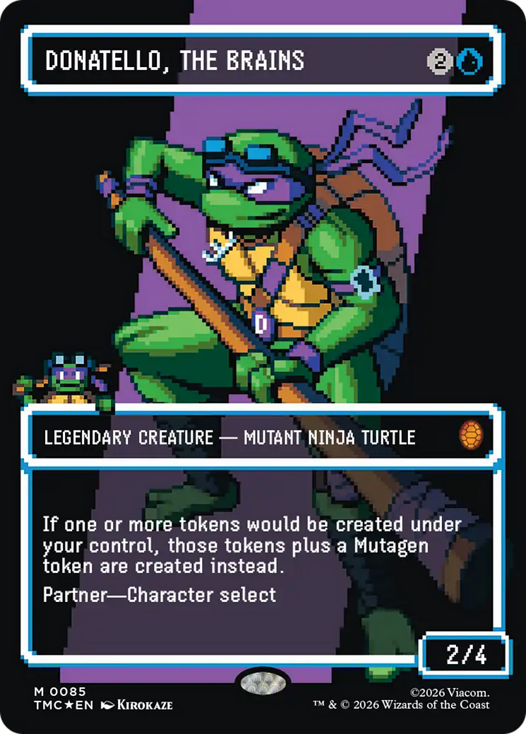 Donatello, the Brains (0085) (Borderless) (Surge Foil) [Teenage Mutant Ninja Turtles Commander] | Gear Gaming Fayetteville