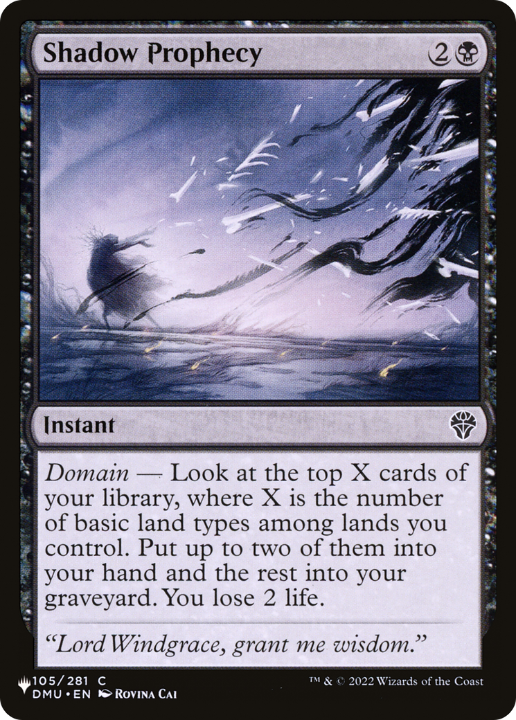 Shadow Prophecy [The List Reprints] | Gear Gaming Fayetteville