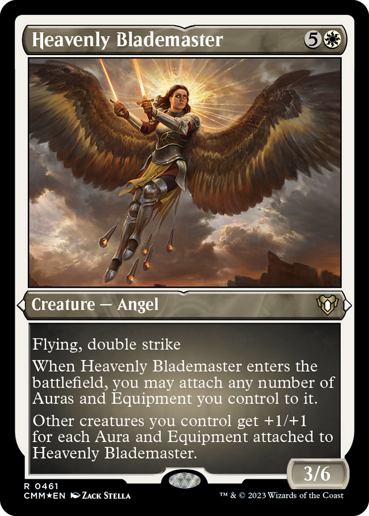 Heavenly Blademaster (Foil Etched) [Commander Masters] | Gear Gaming Fayetteville