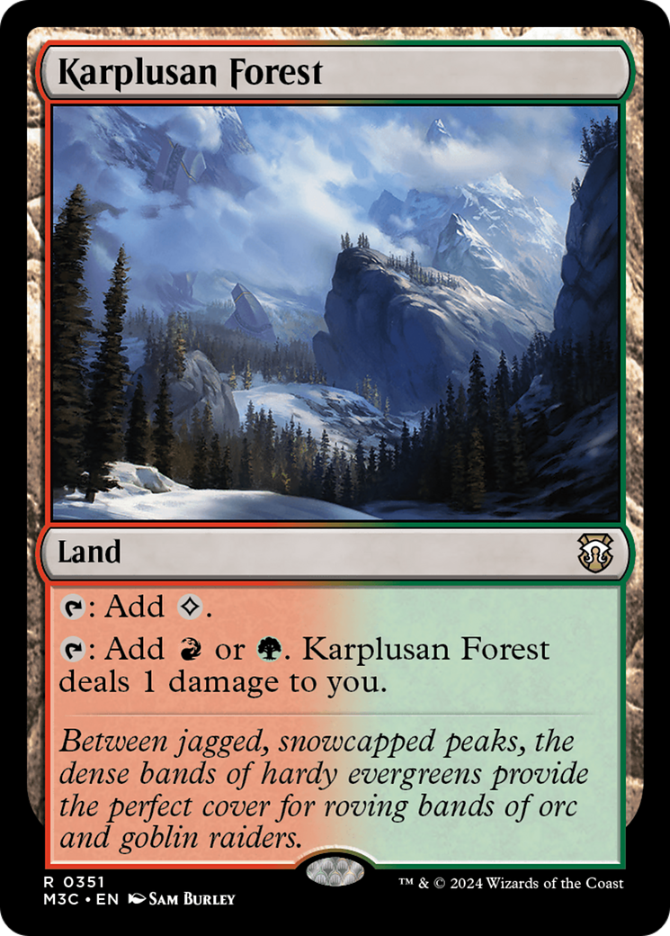 Karplusan Forest (Ripple Foil) [Modern Horizons 3 Commander] | Gear Gaming Fayetteville