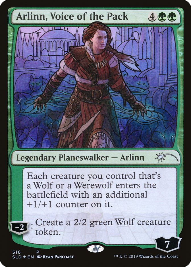 Arlinn, Voice of the Pack (Stained Glass) [Secret Lair Drop Promos] | Gear Gaming Fayetteville